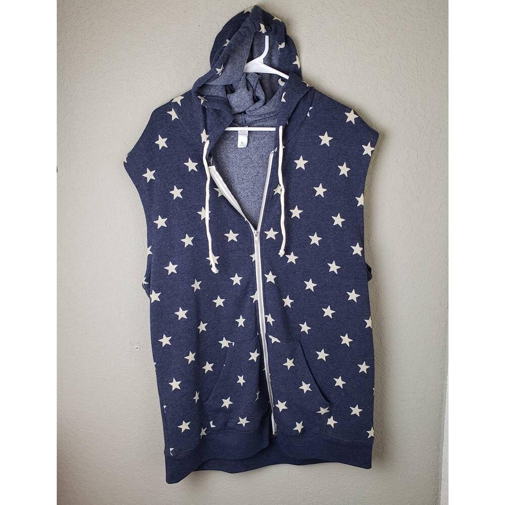 Alternative Apparel Stars Hoodie Vest XL